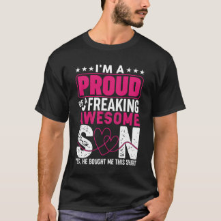 Trotse moeder van een Geweldige zoontje T-shirt