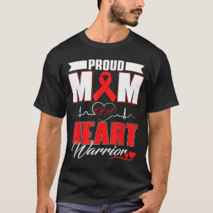 Trotse Moeder Van Een Hartkrijger Hartziekte Bewus T-shirt