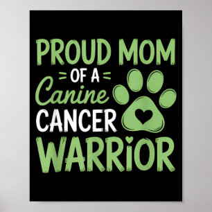 Trotse moeder van een hond die kanker overwint poster
