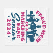 Trotse Moeder van een Marching Band Senior 2024 Fleece Deken (Voorkant (Horizontaal))