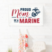 Trotse moeder van een marinier - Kleur Spandoek (Insitu)