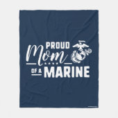 Trotse moeder van een marinier - Wit Fleece Deken (Voorkant)