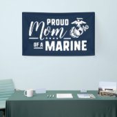 Trotse moeder van een marinier - Wit Spandoek (Beurs)
