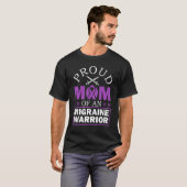 Trotse moeder van een Migrane Warrior Migrane Awar T-shirt (Voorkant volledig)
