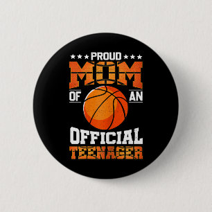 Trotse moeder van een officiële tiener schetsen mo ronde button 5,7 cm