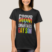 Trotse moeder van een slimme homoseksuele zoon LGB T-shirt (Voorkant)