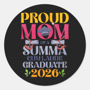 Trotse moeder van een Summa Cum Laude afgestudeerd Ronde Sticker