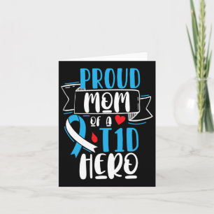 Trotse moeder van een T1D Hero Type 1 Diabetes Mom Kaart