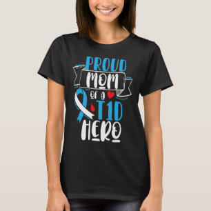 Trotse moeder van een T1D Hero Type 1 Diabetes Mom T-shirt