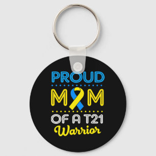 Trotse moeder van een T21 World Down Syndrome Awar Sleutelhanger