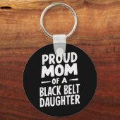 Trotse moeder van een zwarte band dochter 12 sleutelhanger (Voorkant)