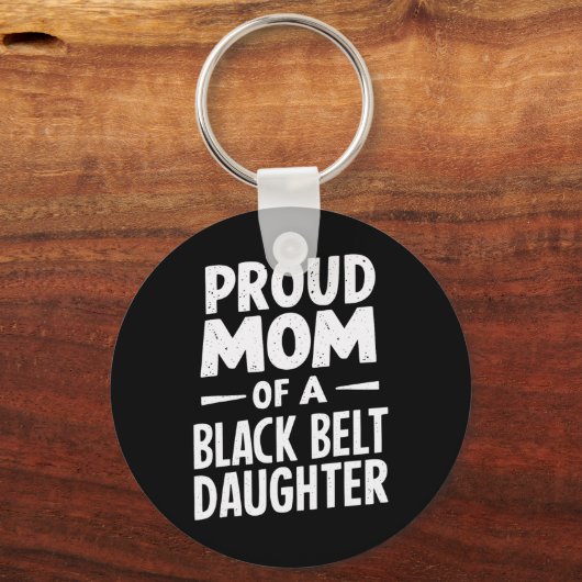 Trotse moeder van een zwarte band dochter 12 sleutelhanger (Voorkant)