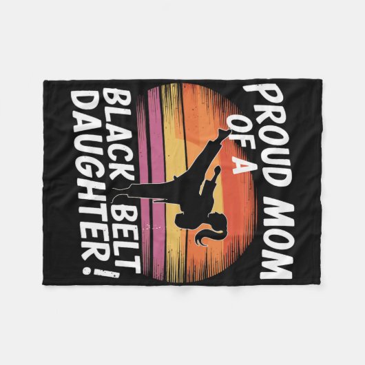 Trotse moeder van een zwarte band dochter 13 fleece deken (Voorkant (Horizontaal))