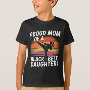 Trotse moeder van een zwarte band dochter 13 t-shirt
