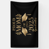 Trotse moeder van twee afgestudeerden 2025 Afstude Spandoek (Verticaal)