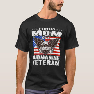Trotse moeder van US onderzeeër veteraan patriotti T-shirt