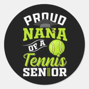 Trotse Nana van een tennis senior CL van 2025 afst Ronde Sticker