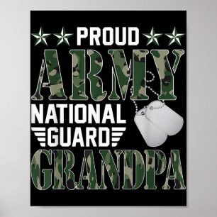 Trotse Nationale Garde Opa Militaire Familie Poster