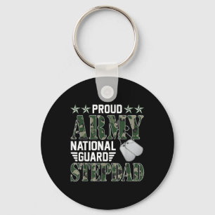 Trotse Nationale Garde Stepdad Militaire Familie Sleutelhanger