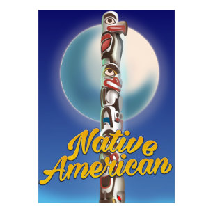 Trotse Native American Foto Afdruk