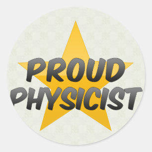 trotse natuurkundige ronde sticker
