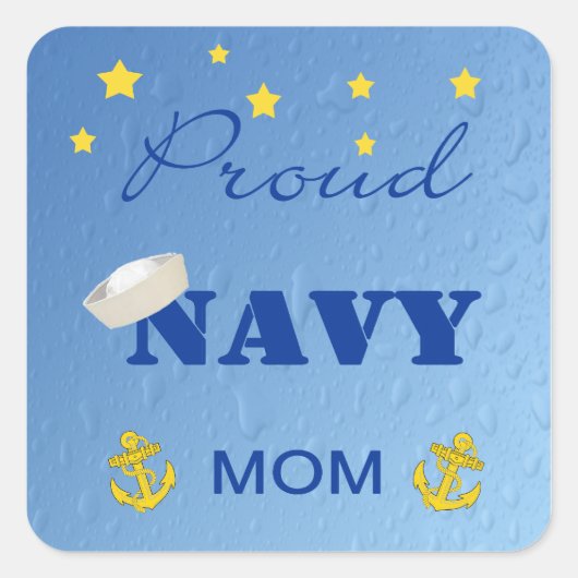 Trotse Navy Mom Stickers (Voorkant)