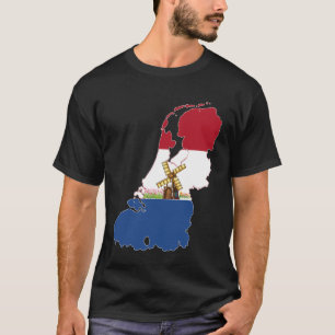 Trotse Nederlandse Moeder Vader Nederland Vlag Kaa T-shirt