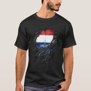 Trotse Nederlandse wortels Erfgoed Gescheurd Gesch T-shirt
