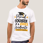 Trotse neef van de afstuderen familie matching t-shirt (Voorkant)