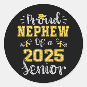 Trotse neef van een CL van 2025 Senior Afstuderen Ronde Sticker