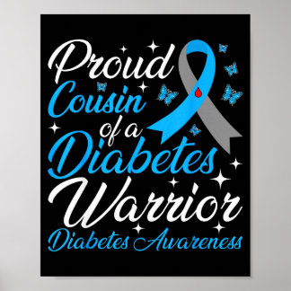 Trotse neef van een diabetes bewustzijn warrior t1 poster