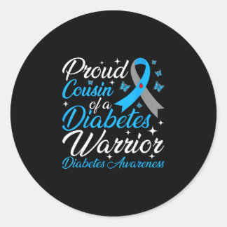 Trotse neef van een diabetes bewustzijn warrior t1 ronde sticker