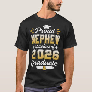 Trotse neef van een klas van 2026 Heart Afstuderen T-shirt