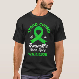 Trotse neef van een krijger traumatisch hersenlets t-shirt