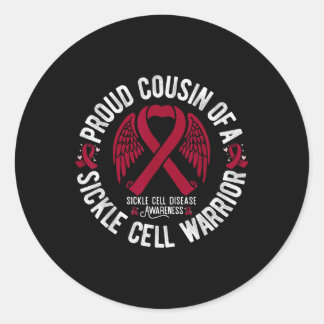 Trotse neef van een sikkelcelstrijder SCD Ronde Sticker