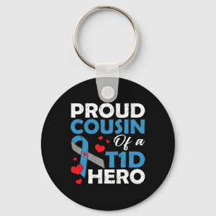Trotse Neef Van Een Type 1 Diabetes Held Warrior O Sleutelhanger