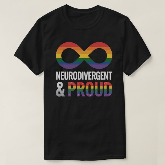 Trotse neurodivergent - ADHD Autisme - Pride T-shirt (Design voorkant)