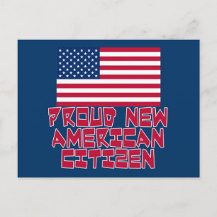 Trotse Nieuwe Amerikaanse Burger Briefkaart