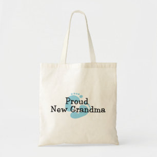 Trotse Nieuwe Oma Baby Jongens Voetafdrukken Tote Bag
