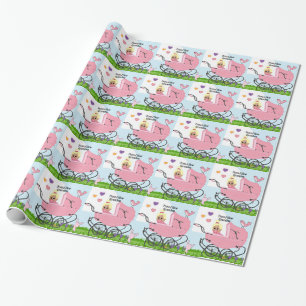 Trotse Nieuwe Oma - Baby Meisje Cadeaupapier