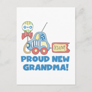 Trotse nieuwe oma-het is een jongen Tshirts en ges Aankondigingskaart