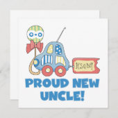 Trotse nieuwe oom auto het is een jongen cadeaus aankondiging (Voorkant / Achterkant)