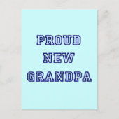 Trotse nieuwe opa-universiteit tekst Tshirts Briefkaart (Voorkant)