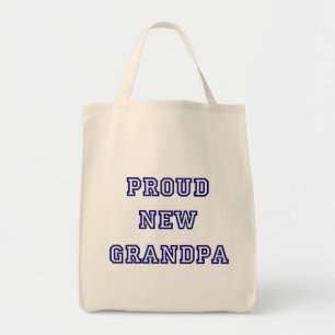 Trotse nieuwe opa-universiteit tekst Tshirts Tote Bag