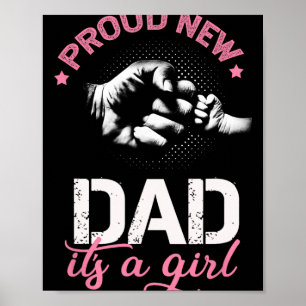 Trotse Nieuwe Papa Het Is Een Meisje Bevorderd Tot Poster