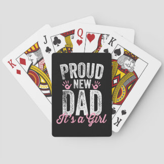 Trotse Nieuwe Papa Het Is Een Meisje Cadeaus Vader Pokerkaarten