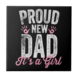 Trotse Nieuwe Papa Het Is Een Meisje Cadeaus Vader Tegeltje