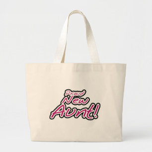 Trotse nieuwe tante tshirts en geschenken grote tote bag