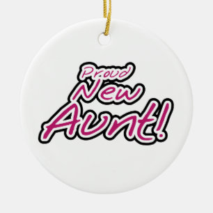 Trotse nieuwe tante Tshirts en geschenken Keramisch Ornament