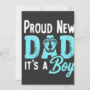 Trotse nieuwe vader Het is een jongen Geslacht Ont Kaart